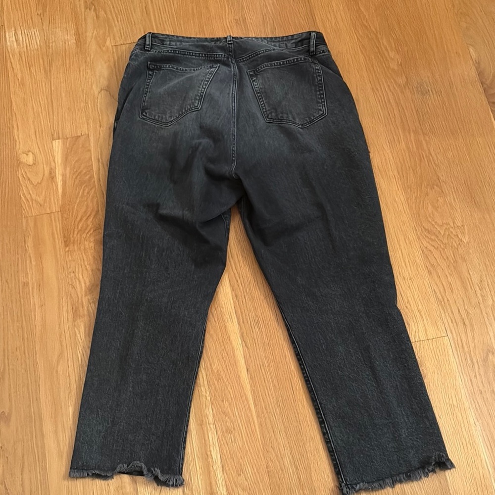 Women's Ann Taylor LOFT Distressed Black Jeans - Picture 4 of 7